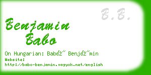 benjamin babo business card